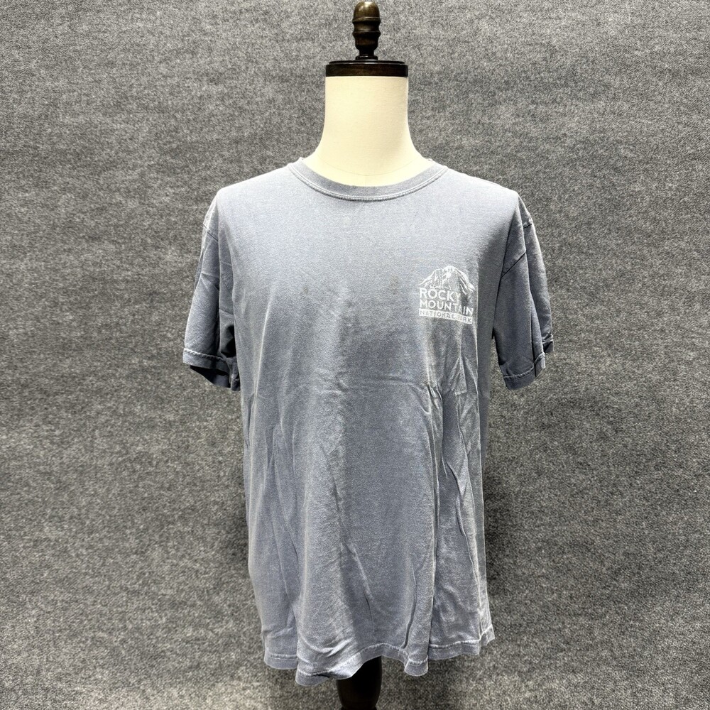 Rocky Mountain National Park Longs Peak T-Shirt Mens L Comfort Colors Faded